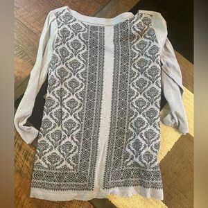 Loft Purple and Black Long Sleeve Tshirt